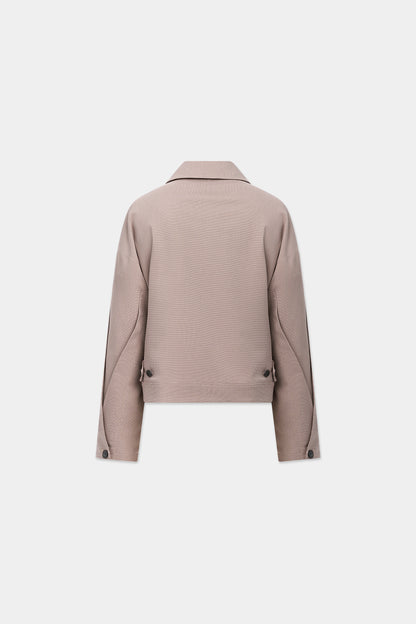 INTERLACED MESSENGER BLOUSON JACKET in tofu
