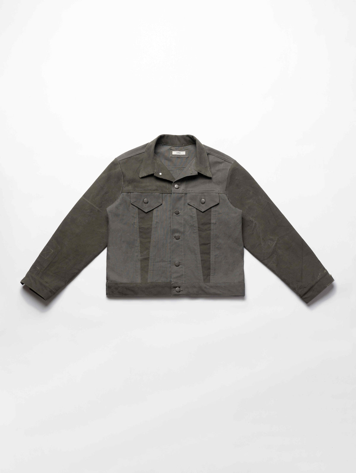 MILITARY TRUCKER JACKET (UNIQUE 1960'S DUFFLE BAG MATERIAL)