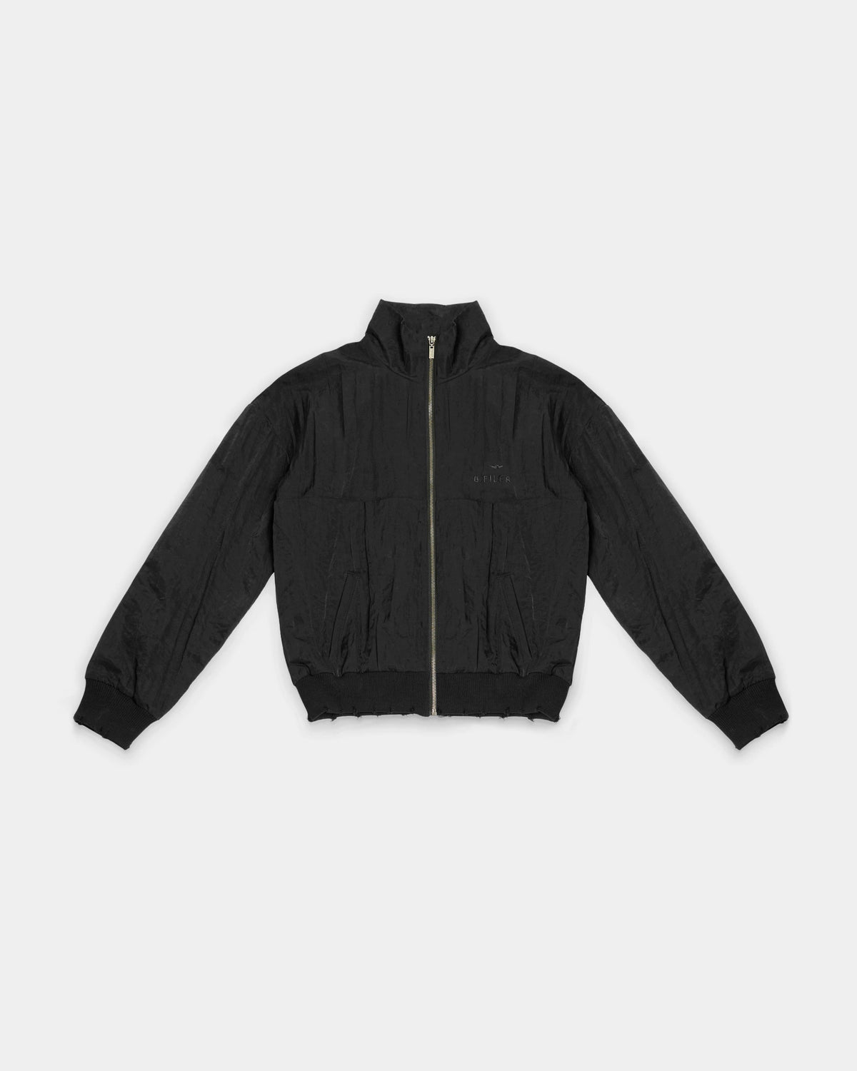 WRINKLED NYLON TRACK JACKET