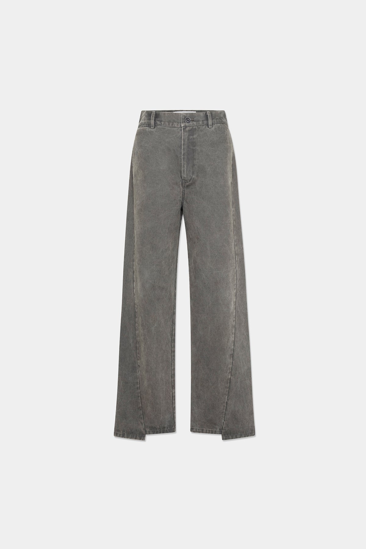TWISTED COTTON TROUSERS in olive