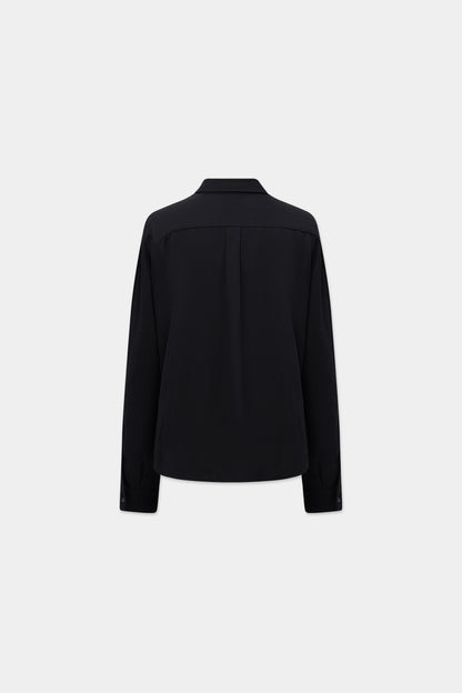 MONO ORIGAMI LINEN SHIRT in black