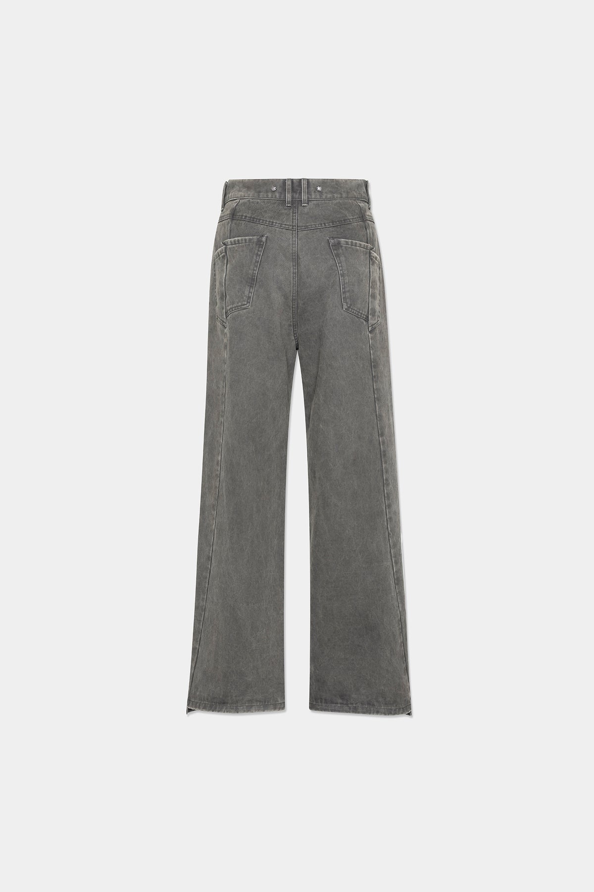 TWISTED COTTON TROUSERS in olive