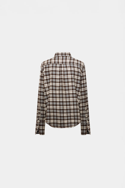 CHECKER FLANNEL SHIRT in sahara