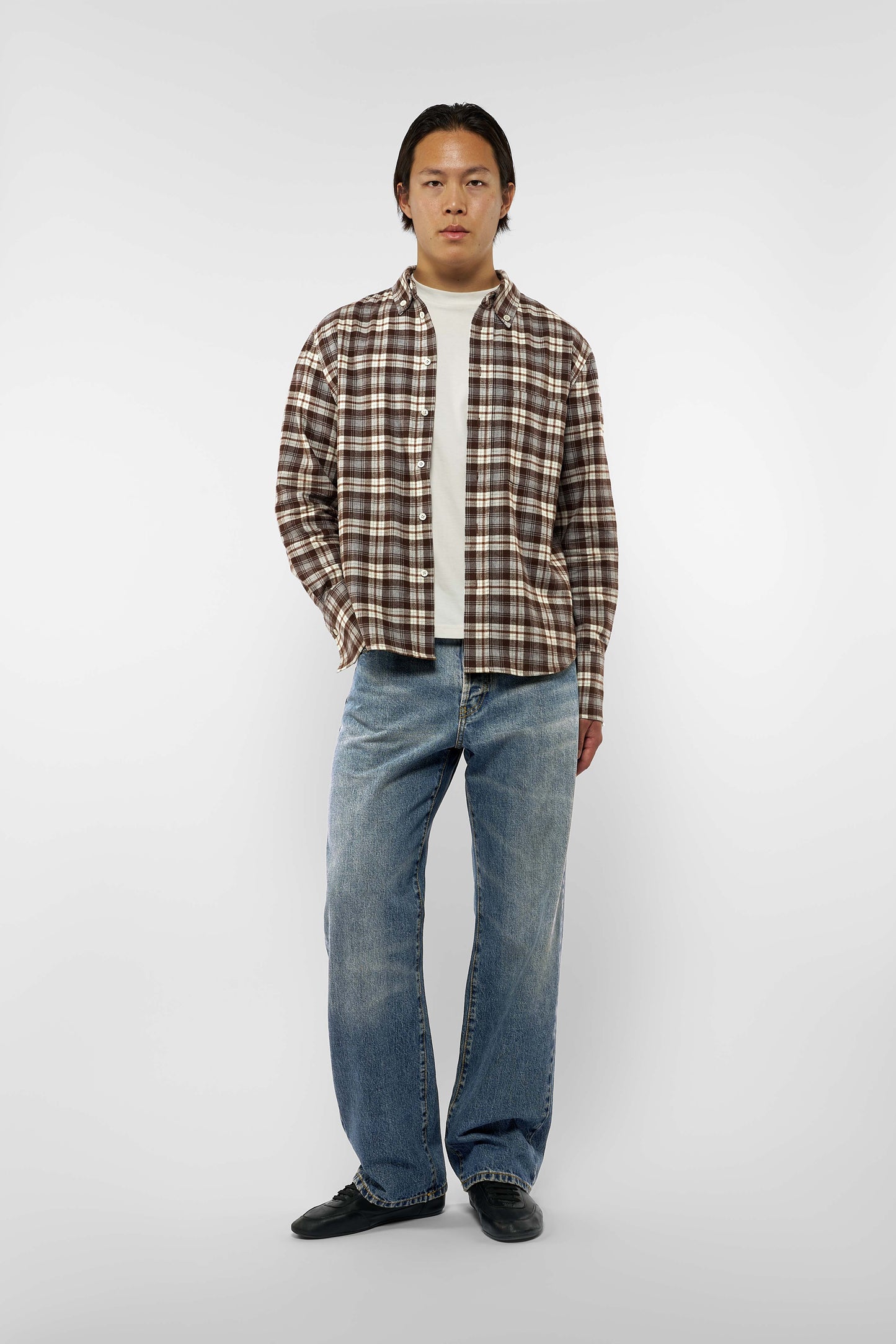 CHECKER FLANNEL SHIRT in sahara