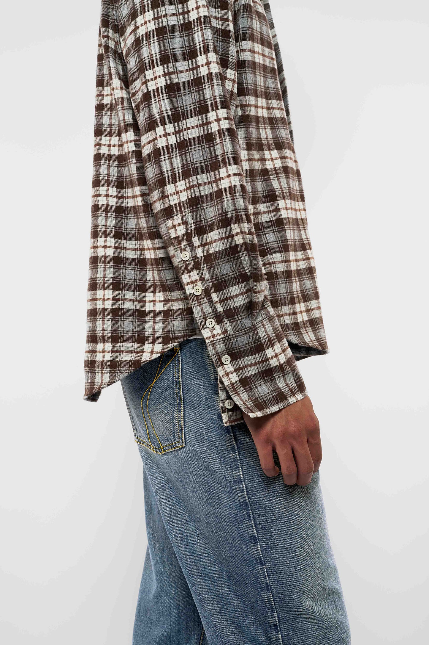 CHECKER FLANNEL SHIRT in sahara