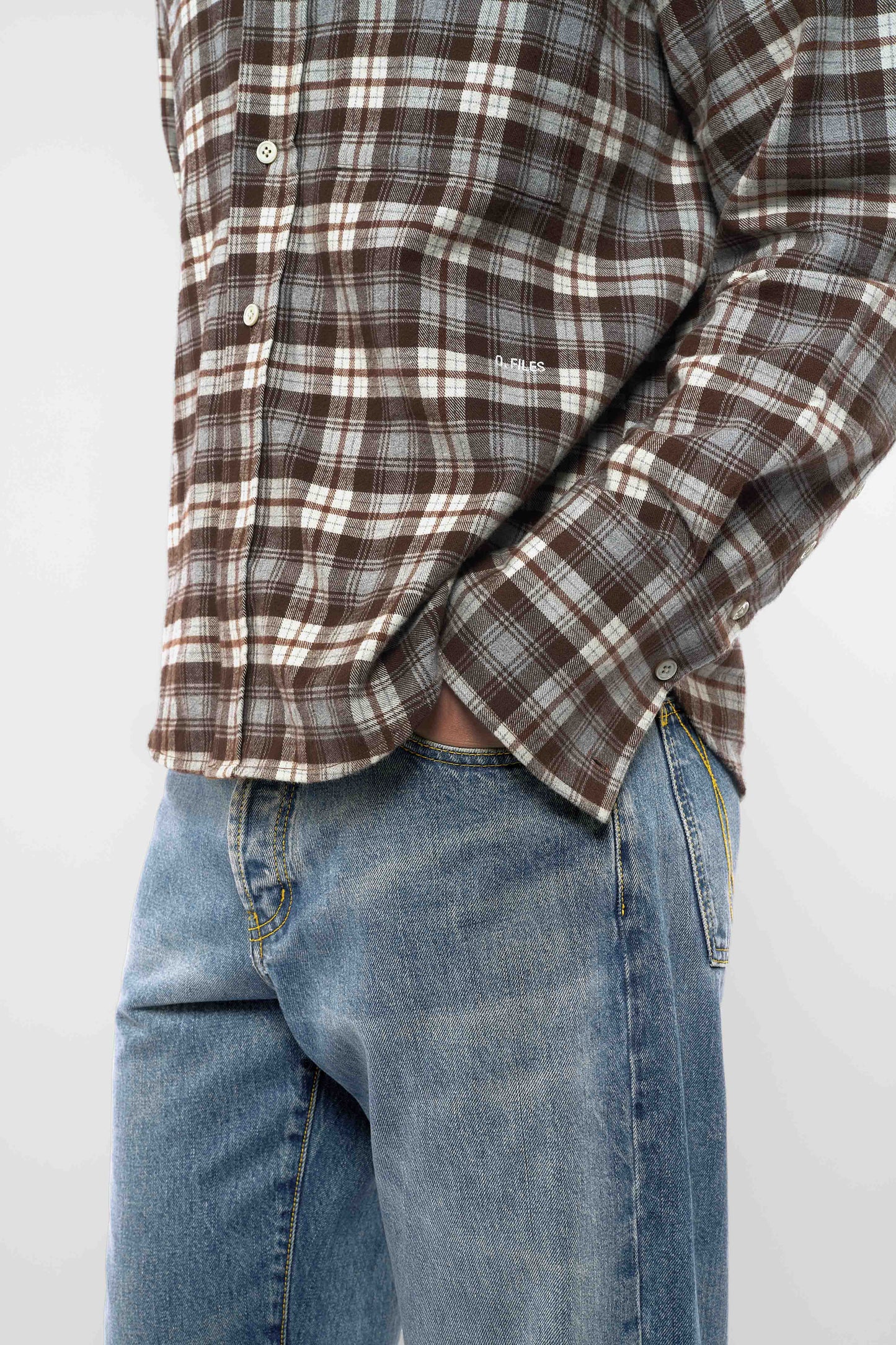 CHECKER FLANNEL SHIRT in sahara