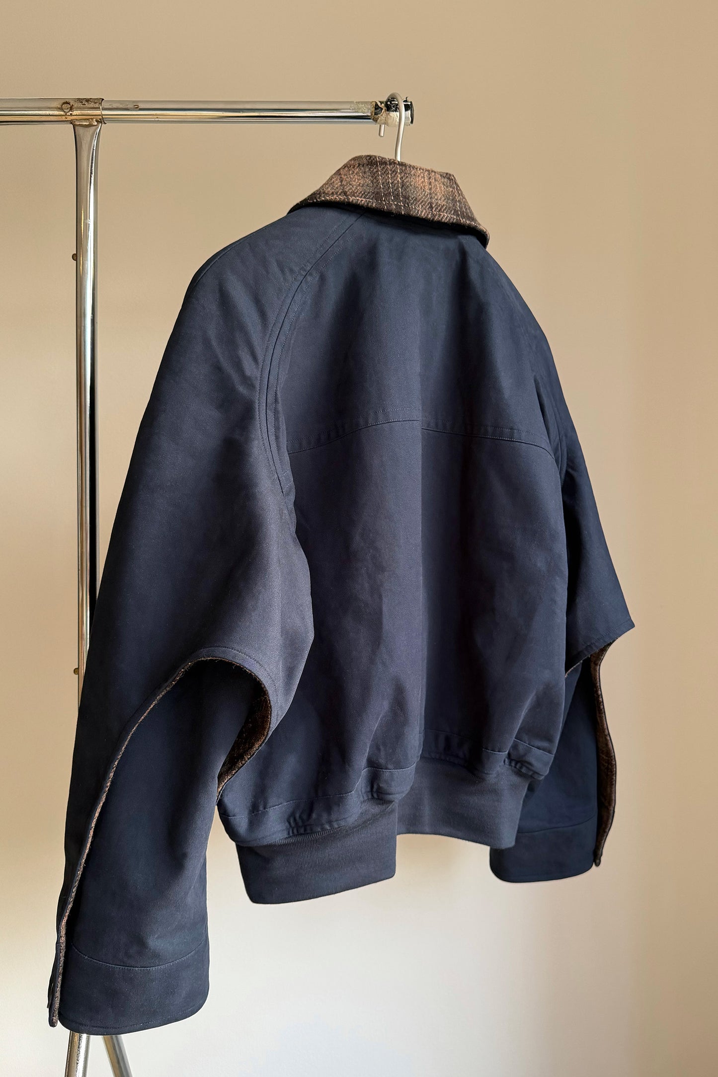 REVERSIBLE BLOUSON JACKET in midnight/checker