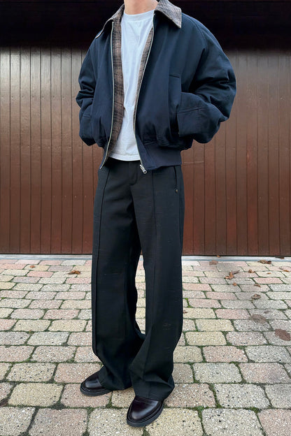 REVERSIBLE BLOUSON JACKET in midnight/checker