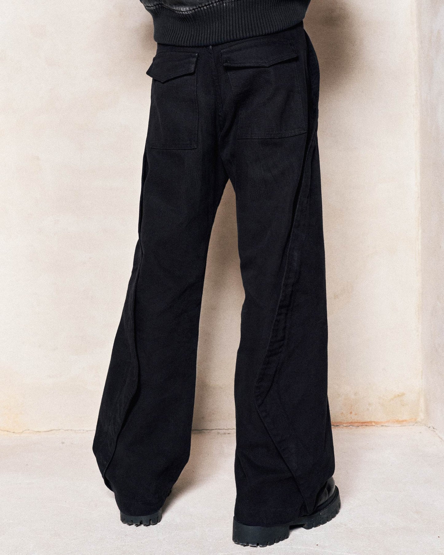 ORIGAMI CANVAS PANTS (VINTAGE BLACK)