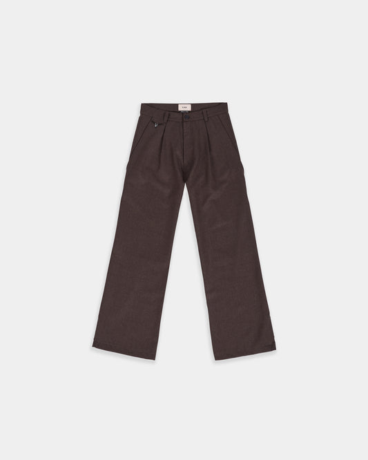 ORIGAMI WOOL TROUSERS (CHESTNUT)