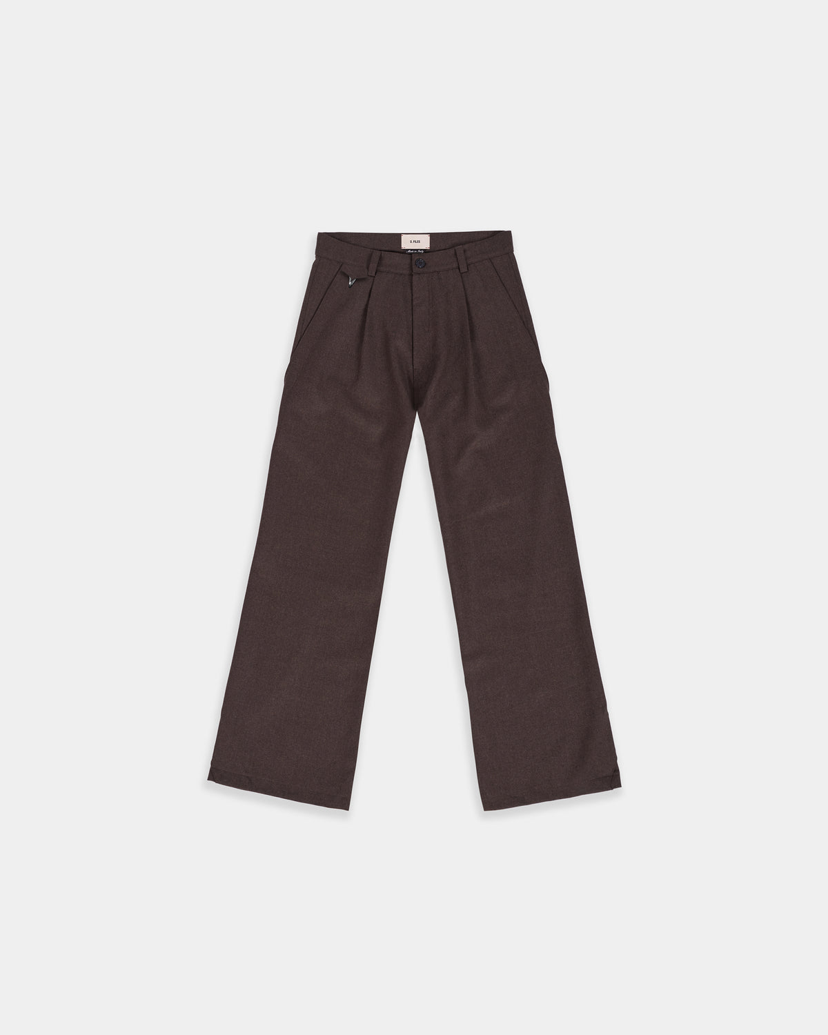 ORIGAMI WOOL TROUSERS (CHESTNUT)