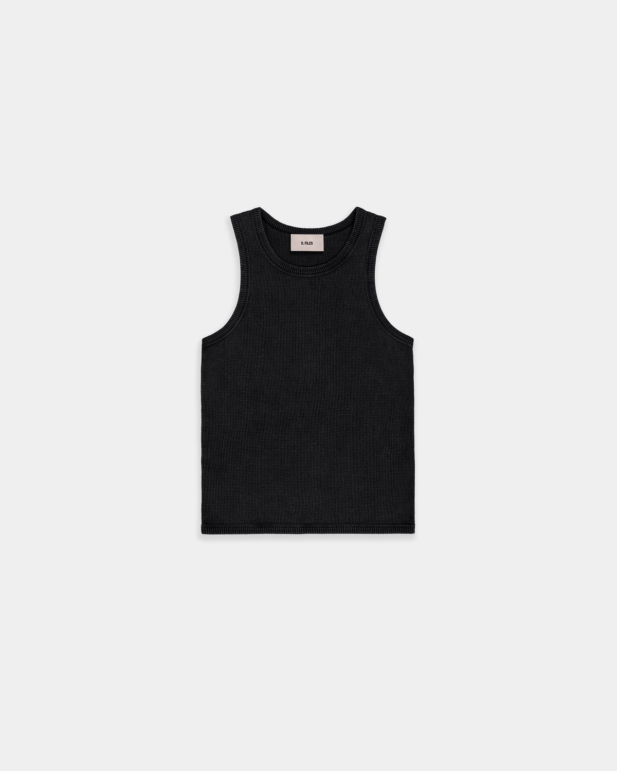 WAFFLE TANK TOP (VINTAGE BLACK)