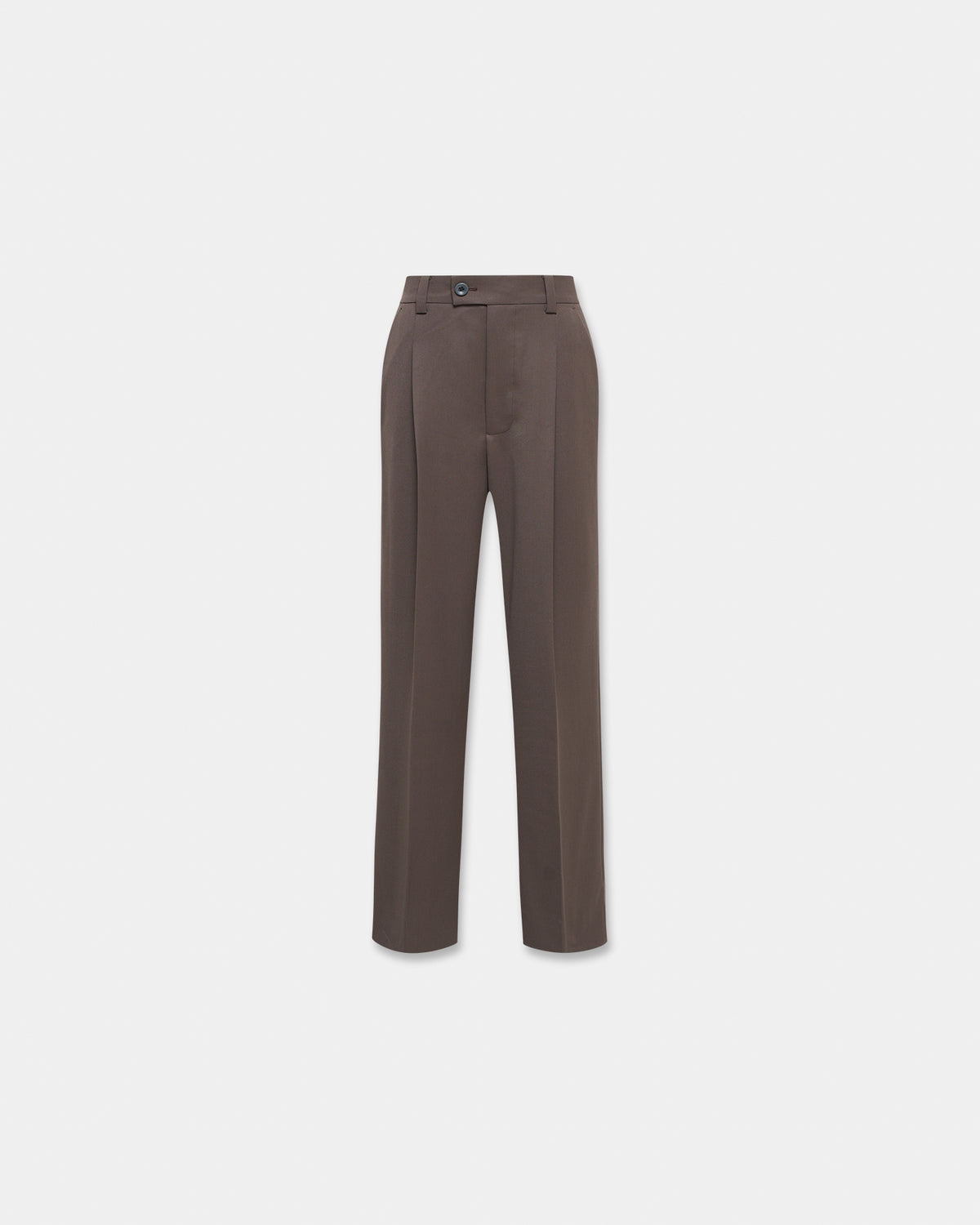 HEDGE WOOL TROUSERS in mocha brown