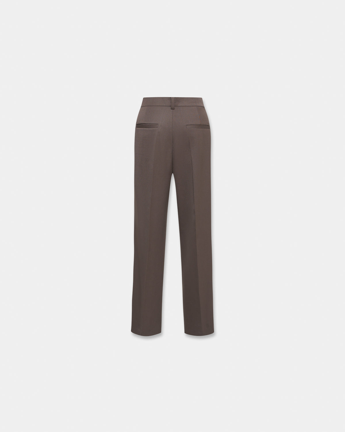 HEDGE WOOL TROUSERS in mocha brown