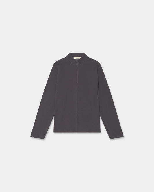 WAFFLE THERMAL HALF ZIP in concrete