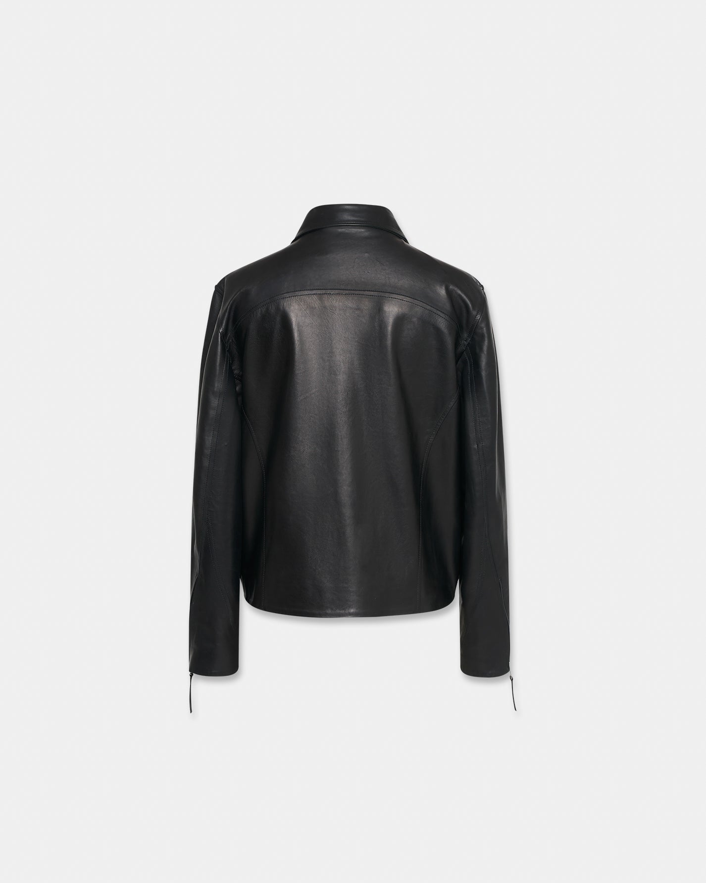 CAFÉ RACER LEATHER JACKET in black