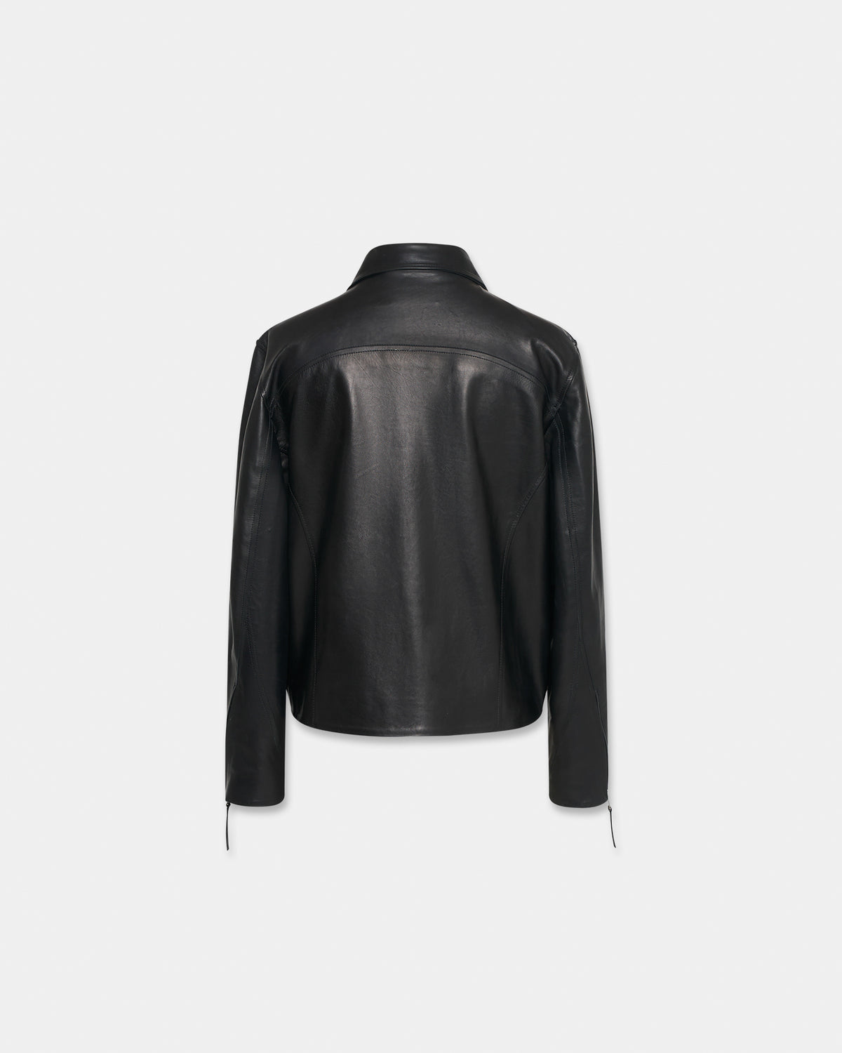 CAFÉ RACER LEATHER JACKET in black