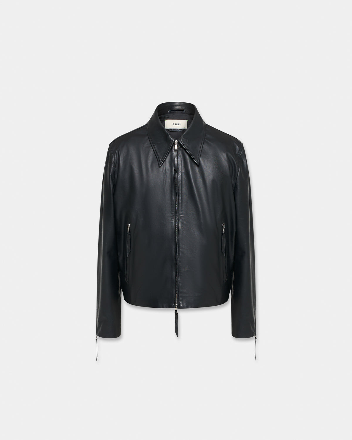 CAFÉ RACER LEATHER JACKET in black