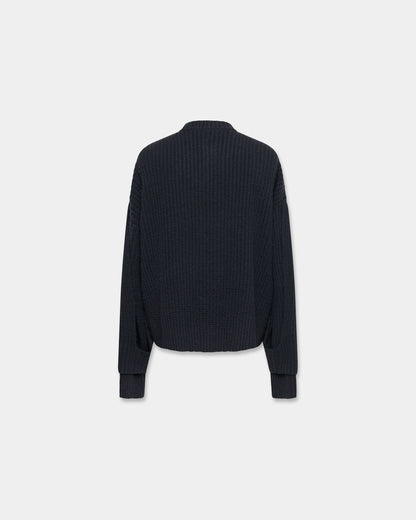 INTERLACED CARDIGAN in black