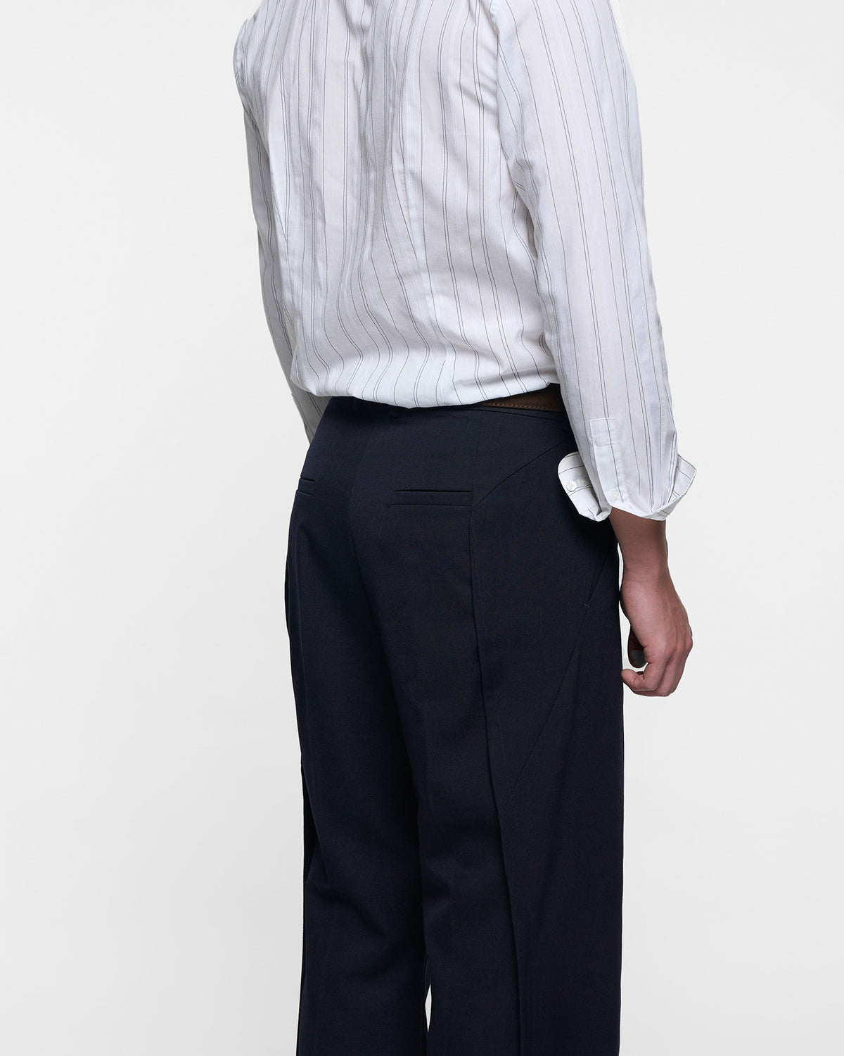 ORIGAMI 2.0 WOOL TROUSERS in midnight blue