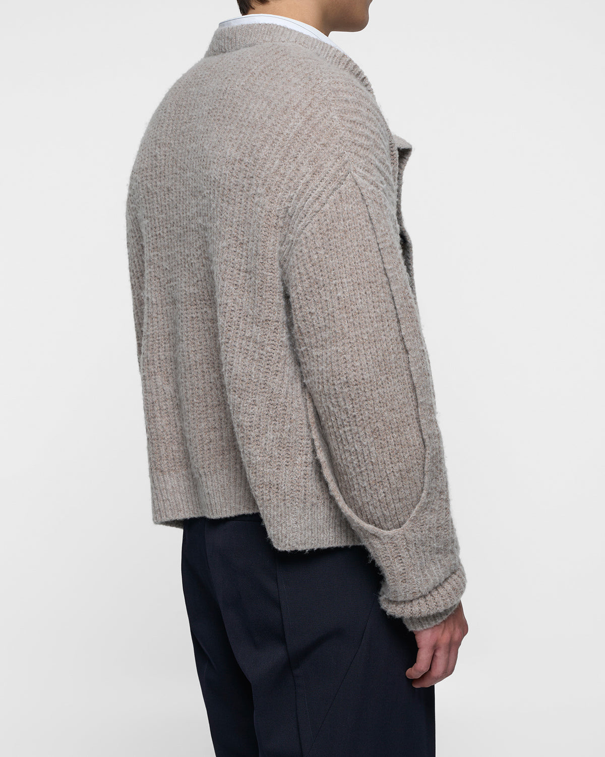INTERLACED CARDIGAN in oatmeal