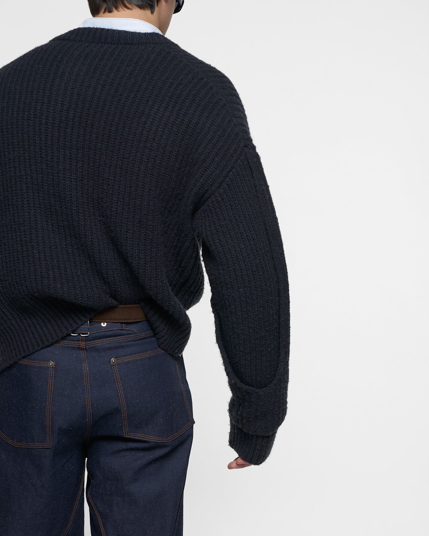INTERLACED CARDIGAN in black