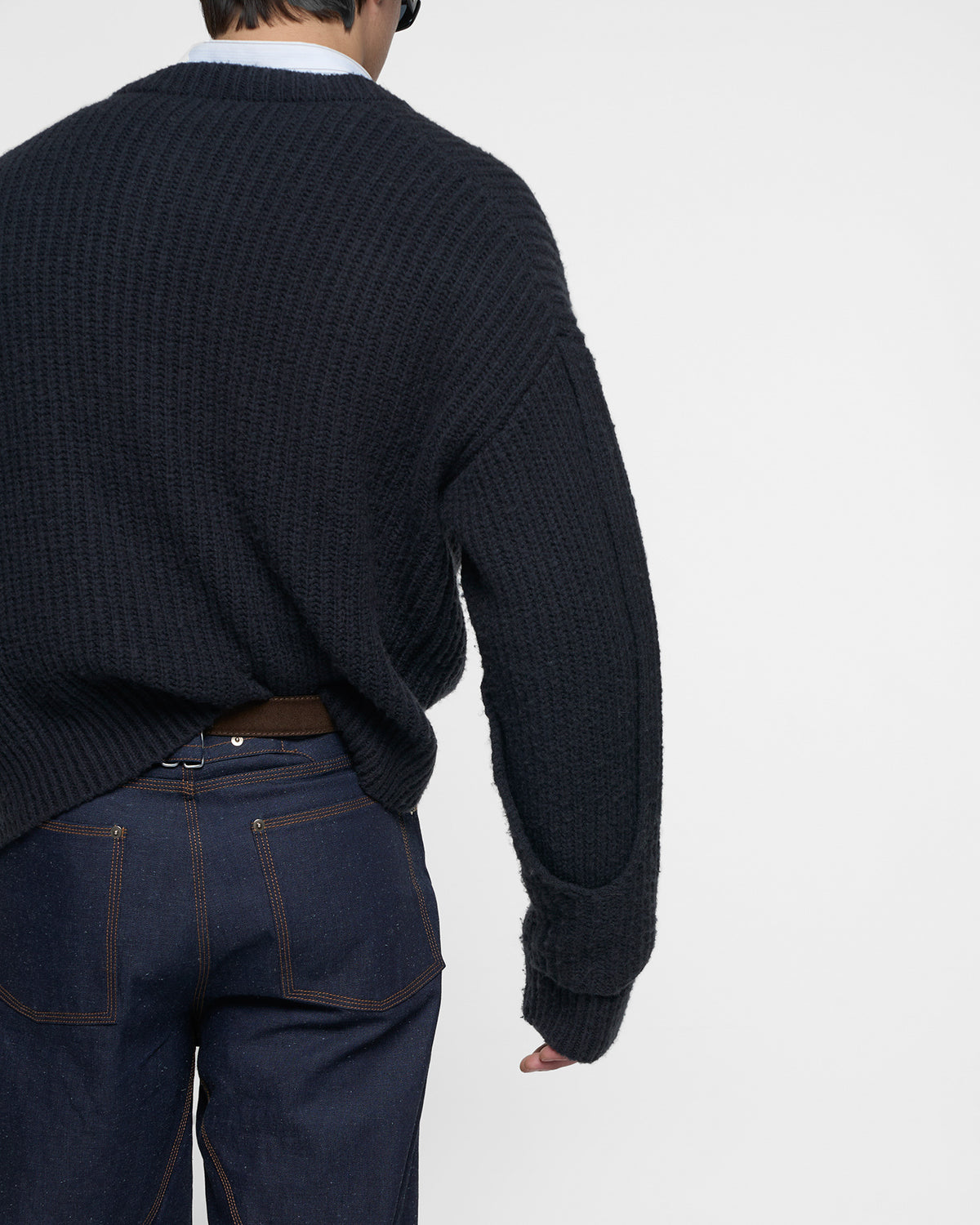 INTERLACED CARDIGAN in black