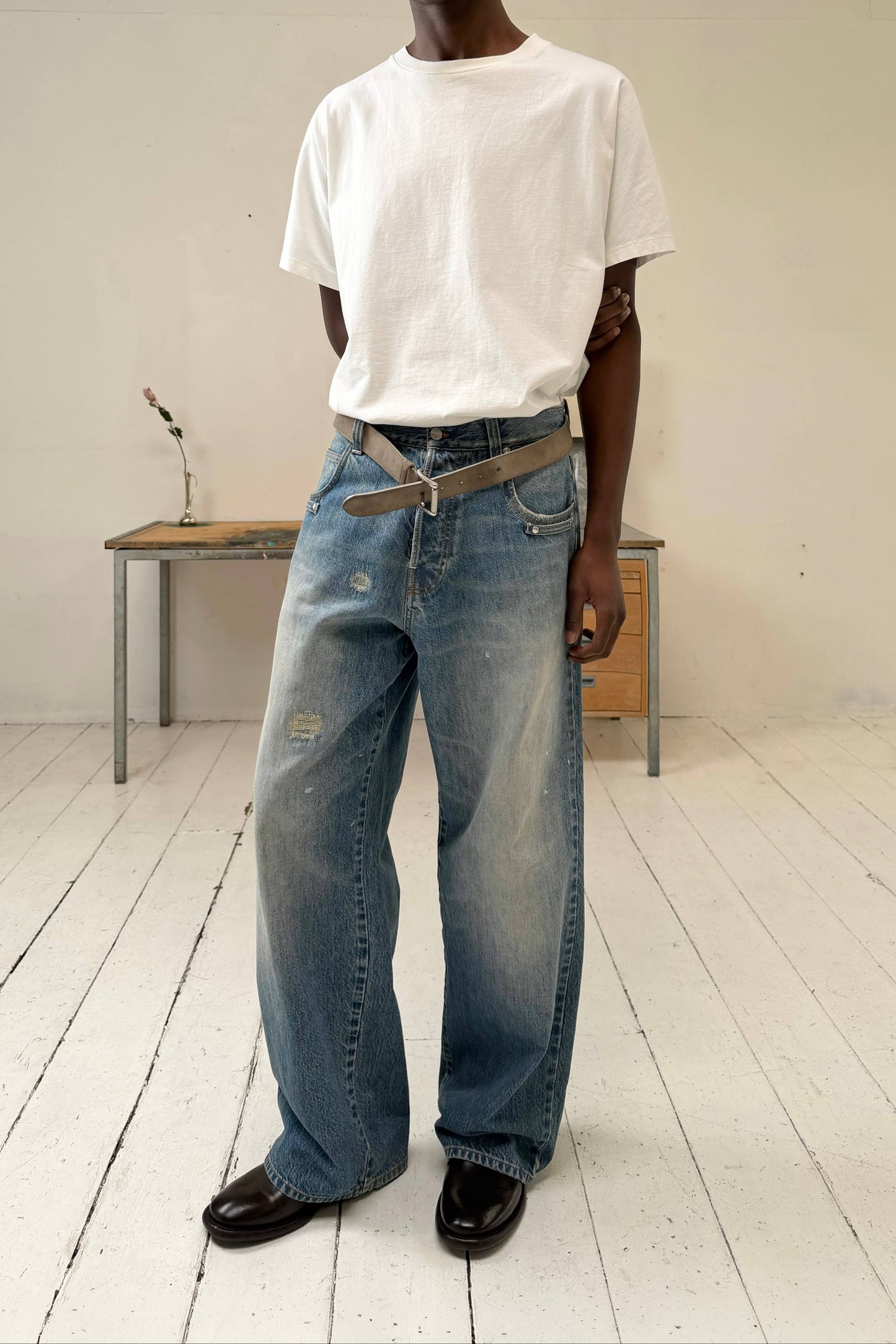 REPAIR EVERYDAY 2.0 DENIM JEANS in broken washed indigo