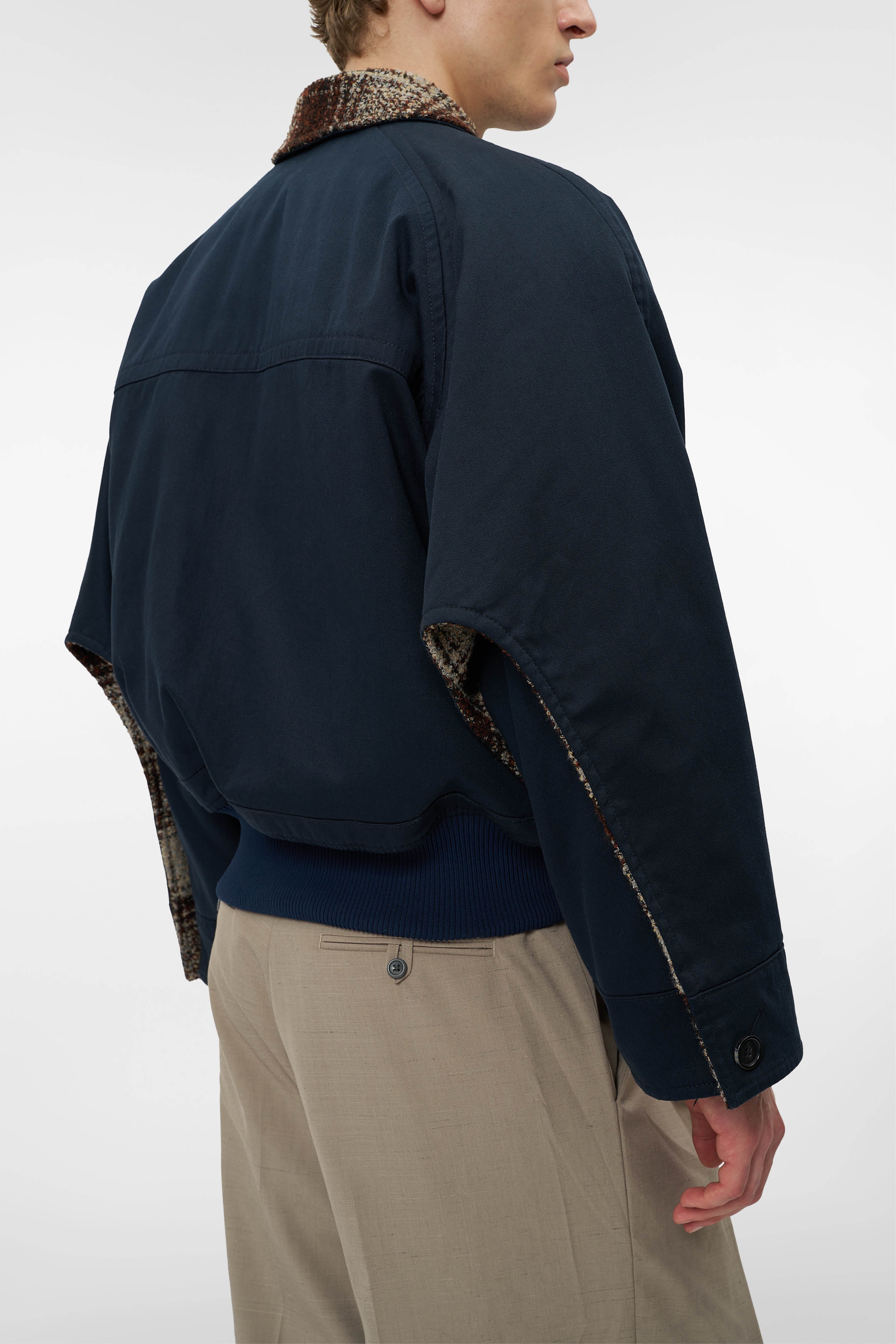 REVERSIBLE BLOUSON JACKET in midnight/checker – O. FILES