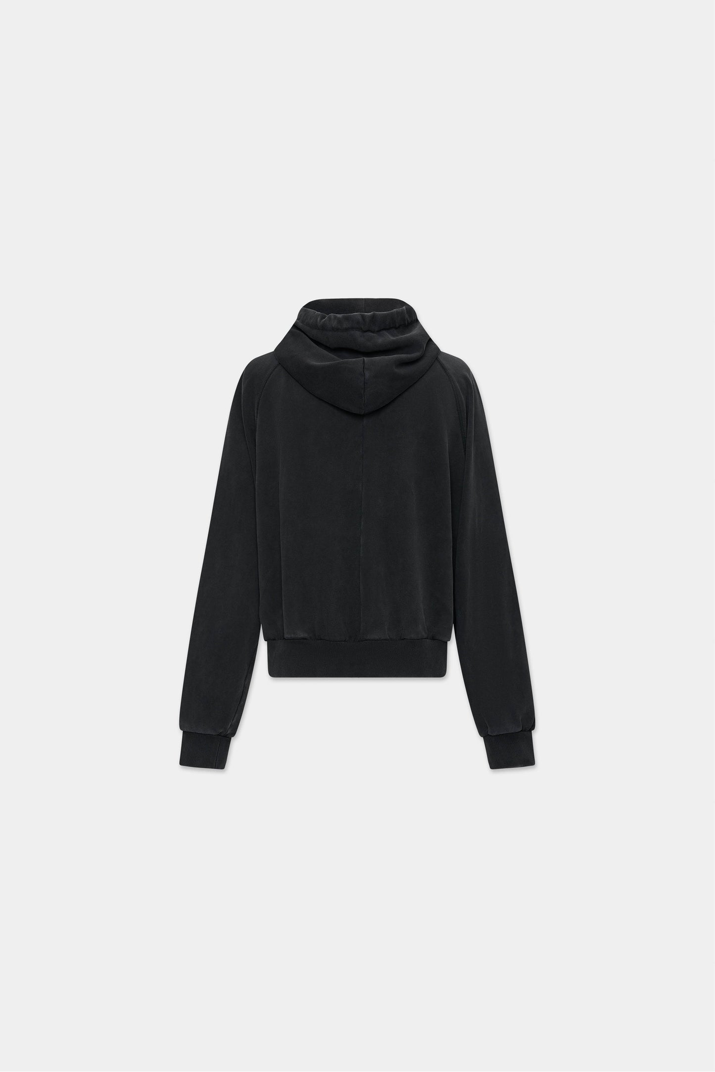 RAGLAN ZIP HOODIE in vintage black