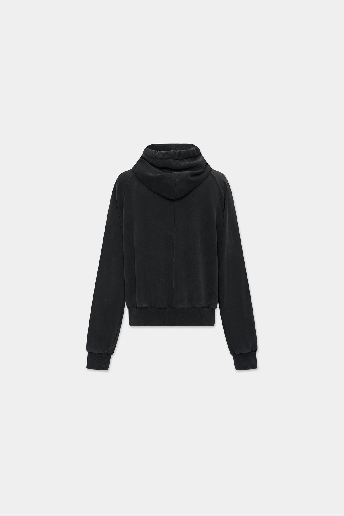 RAGLAN ZIP HOODIE in vintage black
