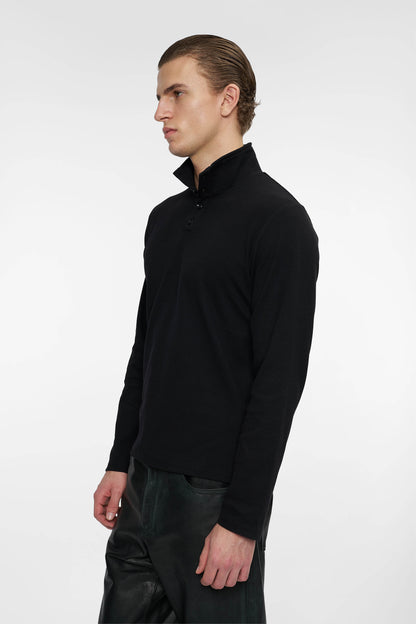 HENLEY LONG SLEEVE in black