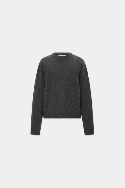 DRAPE KNIT in charcoal mélange