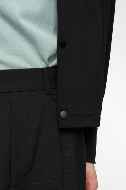 DOUBLE PLEATED TROUSERS in black mélange