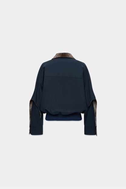 REVERSIBLE BLOUSON JACKET in midnight/checker