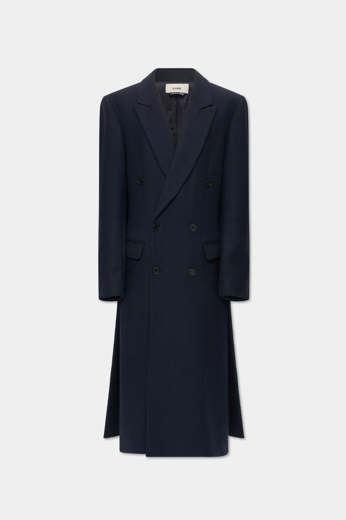 MONO ORIGAMI DOUBLE BREASTED COAT in midnight