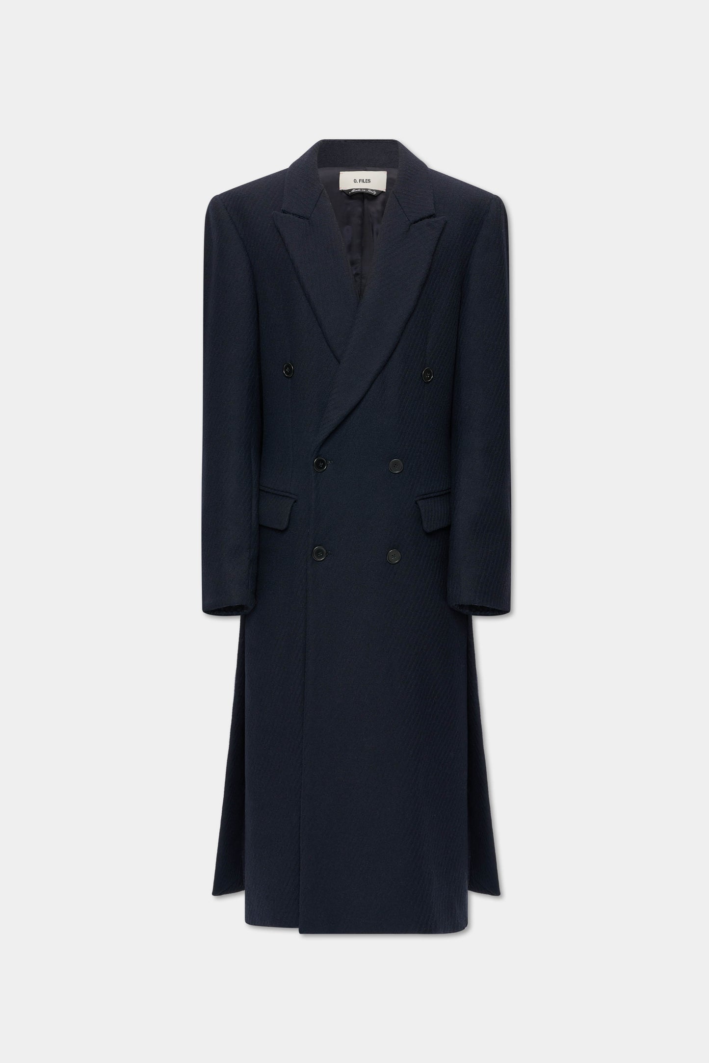 MONO ORIGAMI DOUBLE BREASTED COAT in midnight