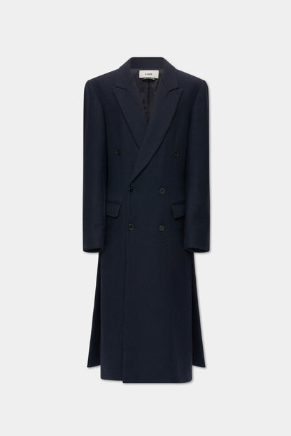 MONO ORIGAMI DOUBLE BREASTED COAT in midnight