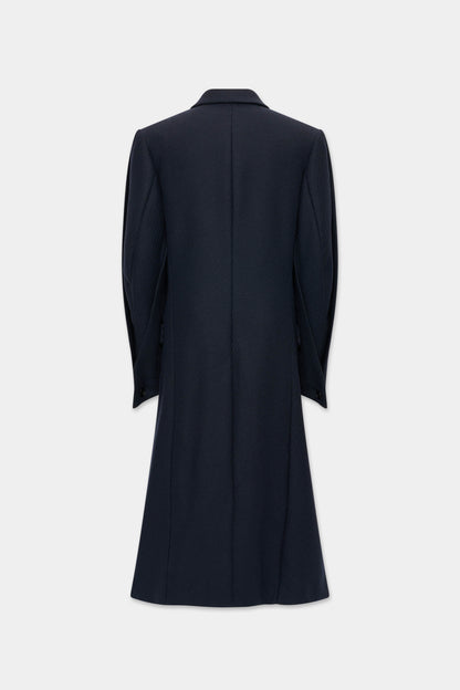 MONO ORIGAMI DOUBLE BREASTED COAT in midnight
