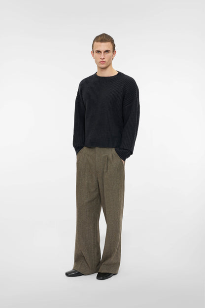 INTERLACED SWEATER in faded black