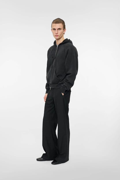 RAGLAN ZIP HOODIE in vintage black