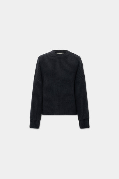 INTERLACED SWEATER in faded black
