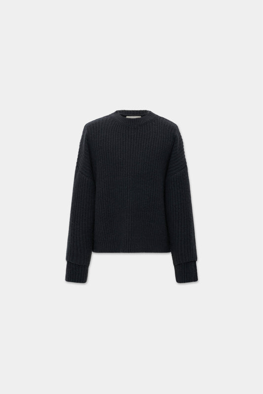 INTERLACED SWEATER in faded black
