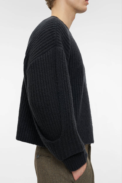 INTERLACED SWEATER in faded black