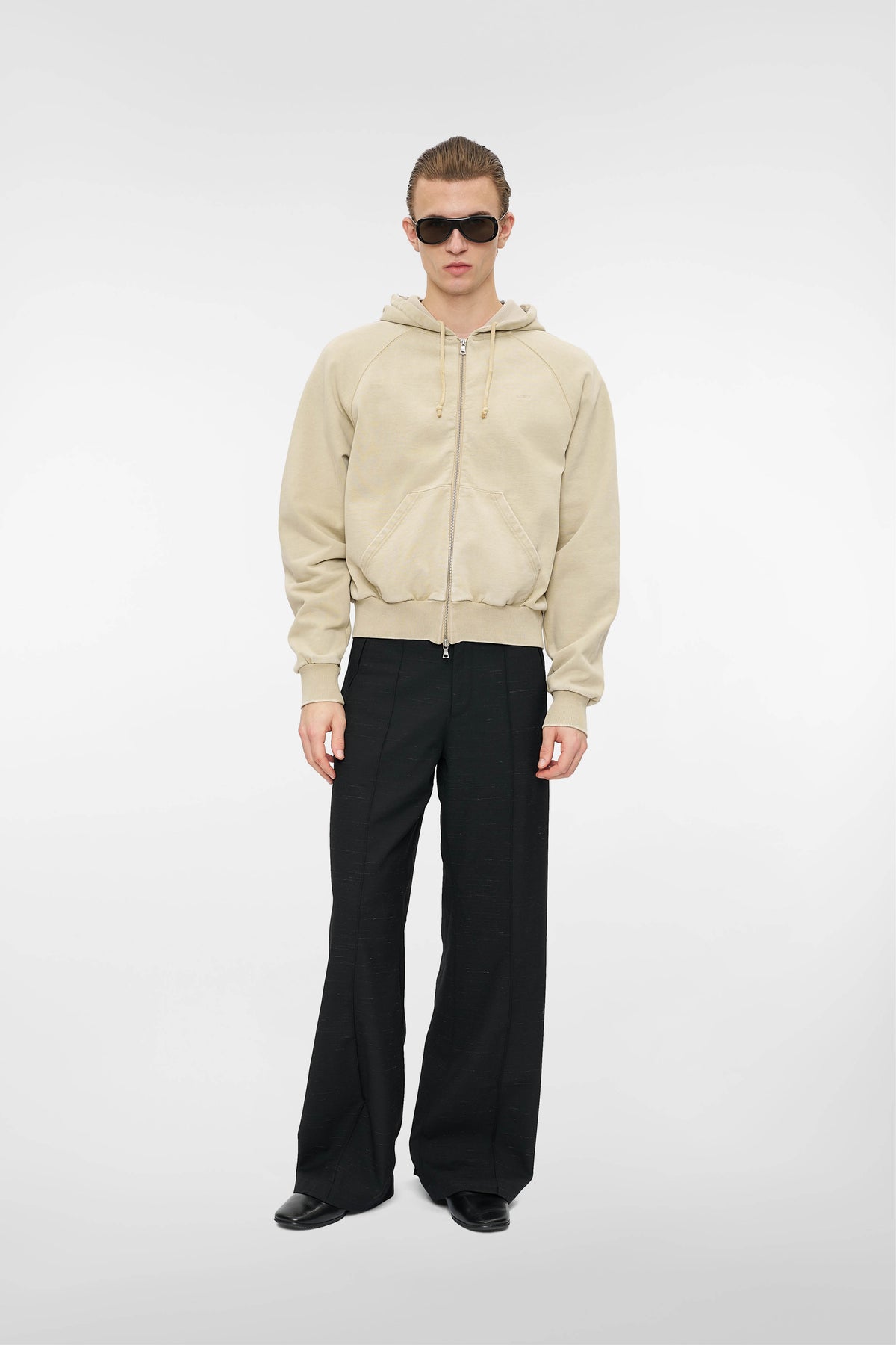 RAGLAN ZIP HOODIE in mojave