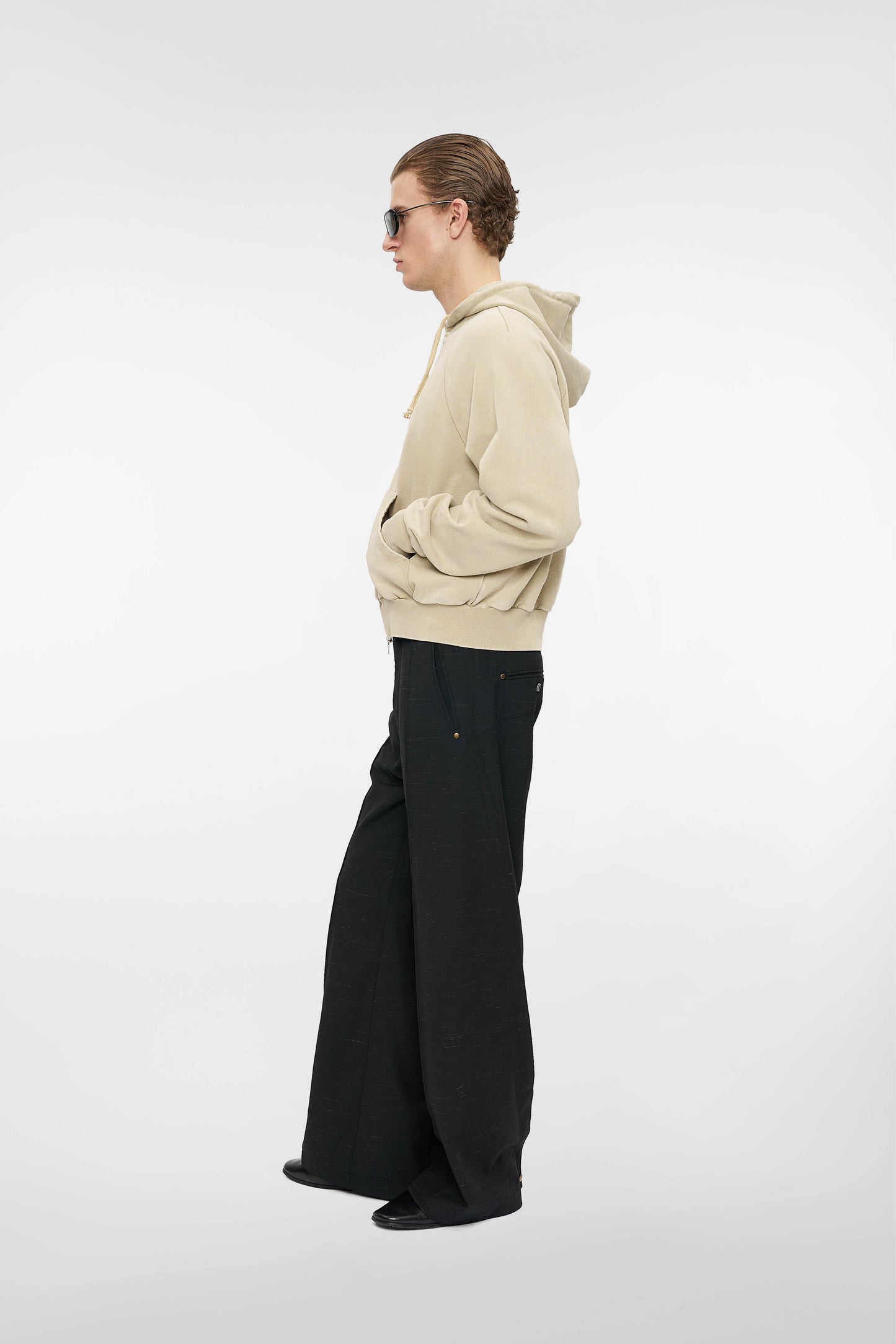 RAGLAN ZIP HOODIE in mojave