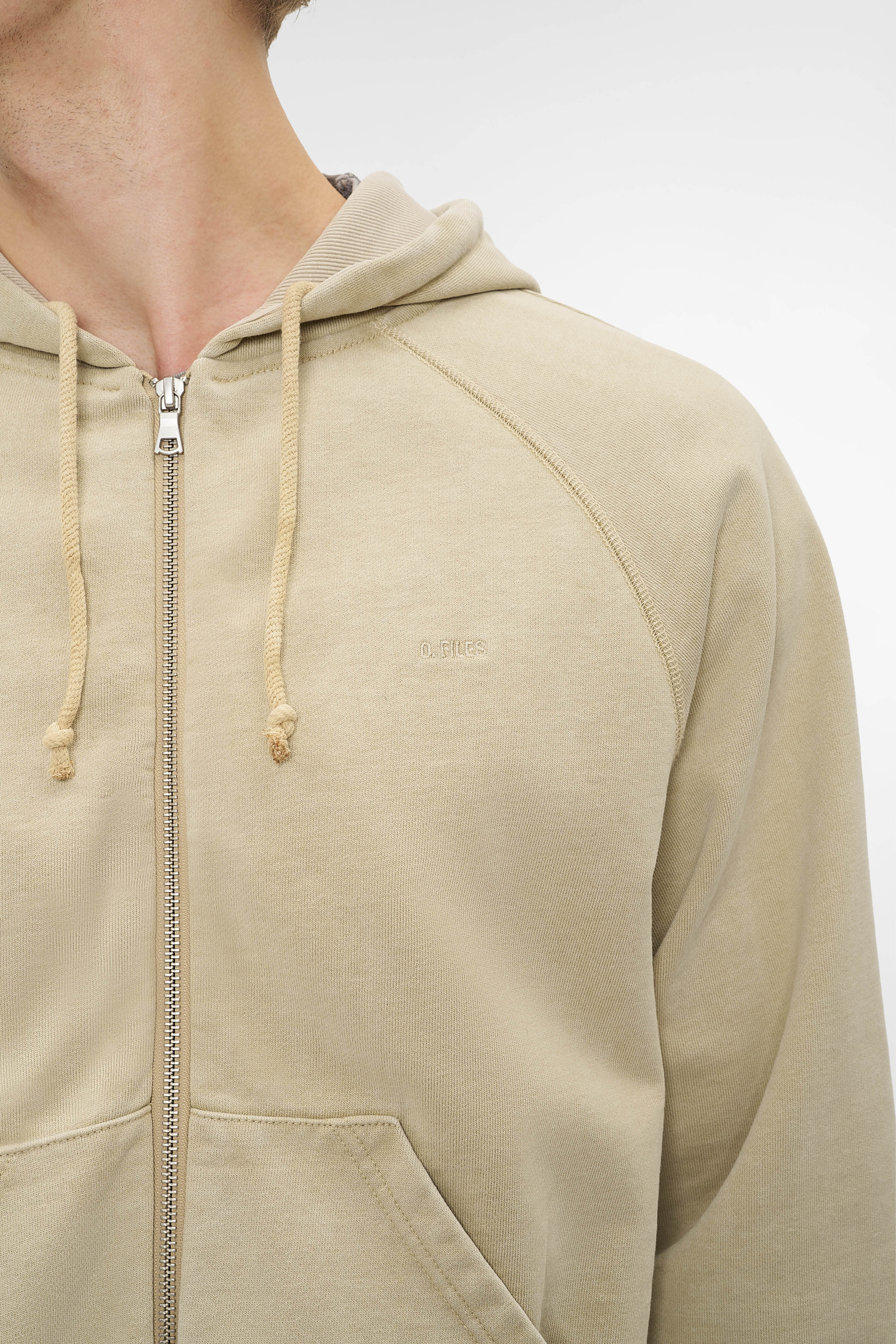 RAGLAN ZIP HOODIE in mojave – O. FILES