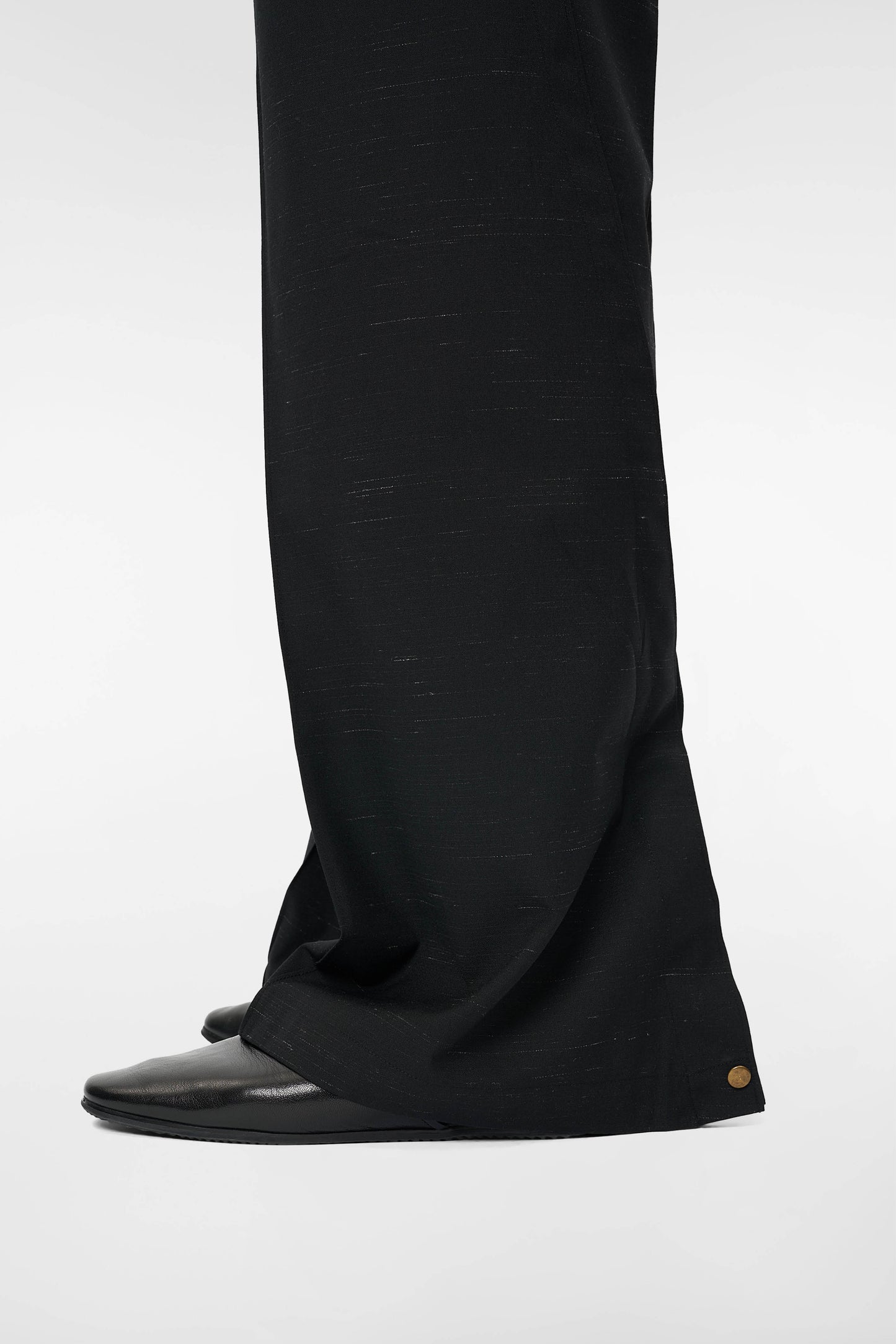 MONO ORIGAMI WOOL TROUSERS in black mélange