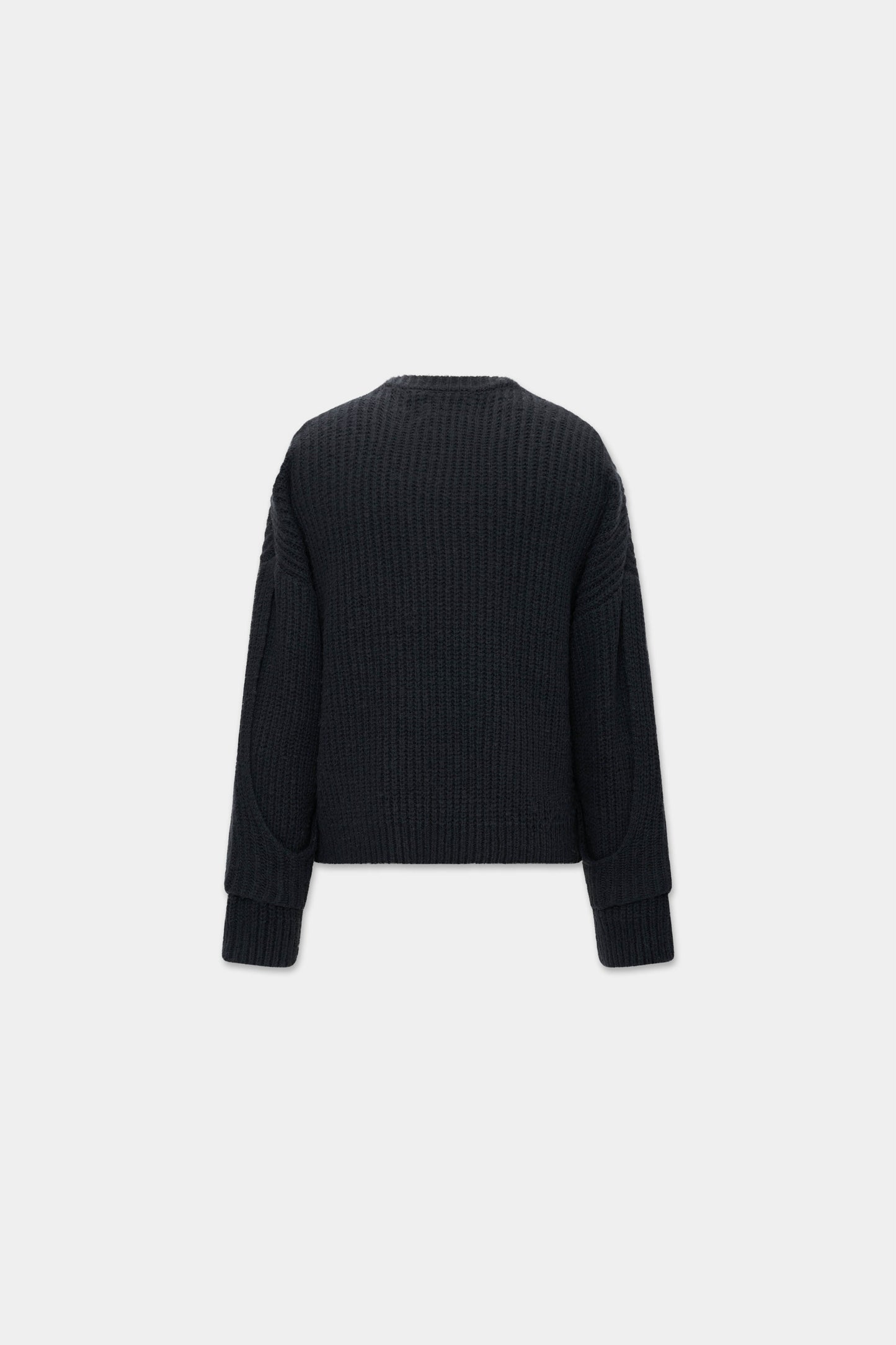 INTERLACED SWEATER in faded black