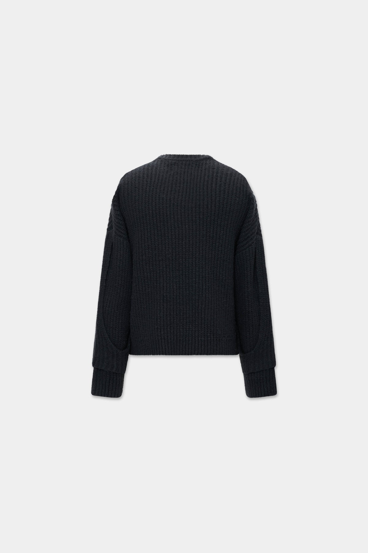 INTERLACED SWEATER in faded black